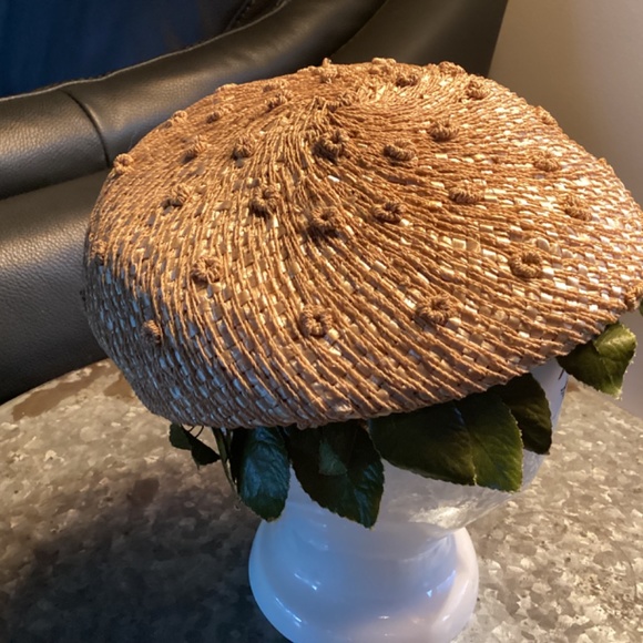 STRAW HAT. BERET STYLE. VINTAGE DESIGN. MUST SEE - Picture 6 of 7